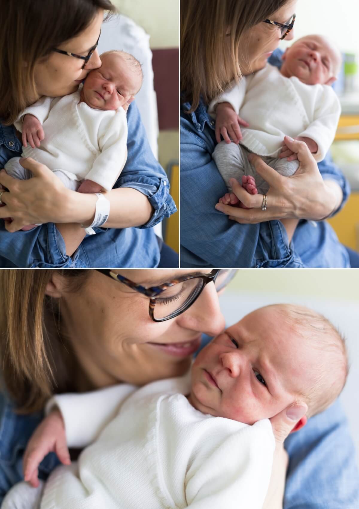portraits de bébé et maman à la maternité