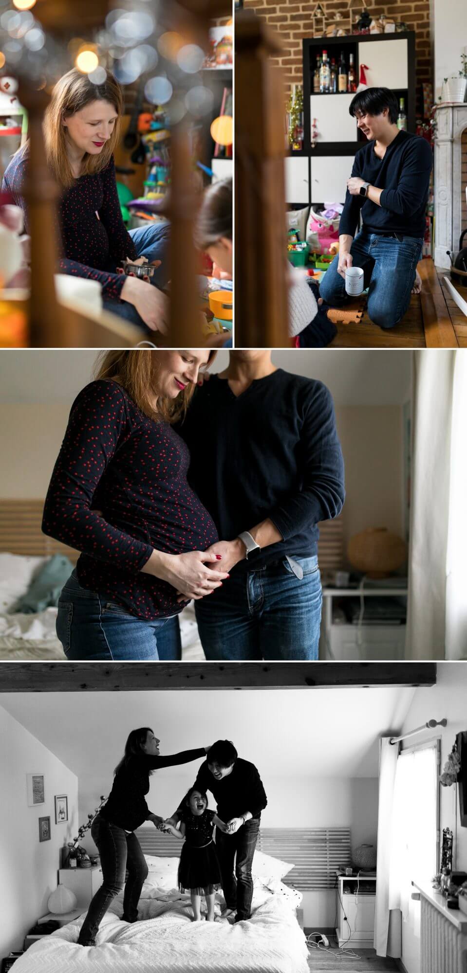 photos de grossesse à domicile en famille