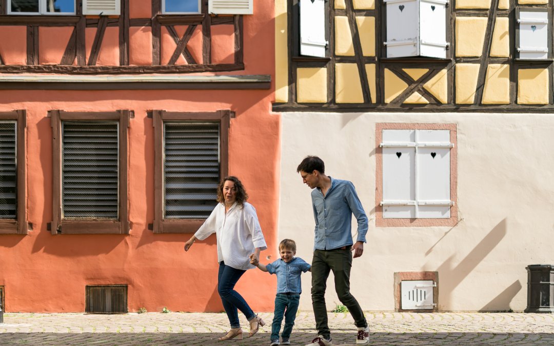 Une séance famille dans les rues de Colmar